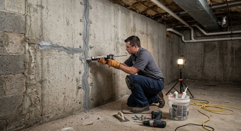 Basement Crack Repair in Summerville, SC