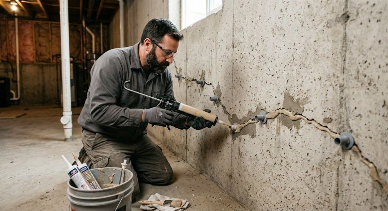 Basement Crack Repair in Summerville, SC