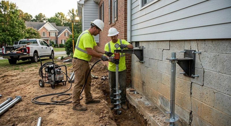 Helical Piers Installation in Summerville, SC